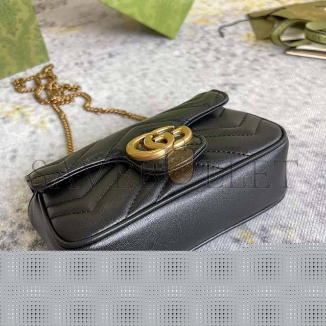 G*u*i marmont matelasse leather super mini bag 476433  (19.5*10.2*5.1cm)